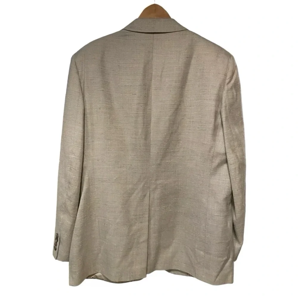 Christian Dior Vintage Tan Tweed Blazer Sport Coat Mens 44 R - Picture 7 of 7